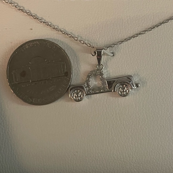 Diamond Pendant Sterling Sliver (925) - Picture 2 of 3